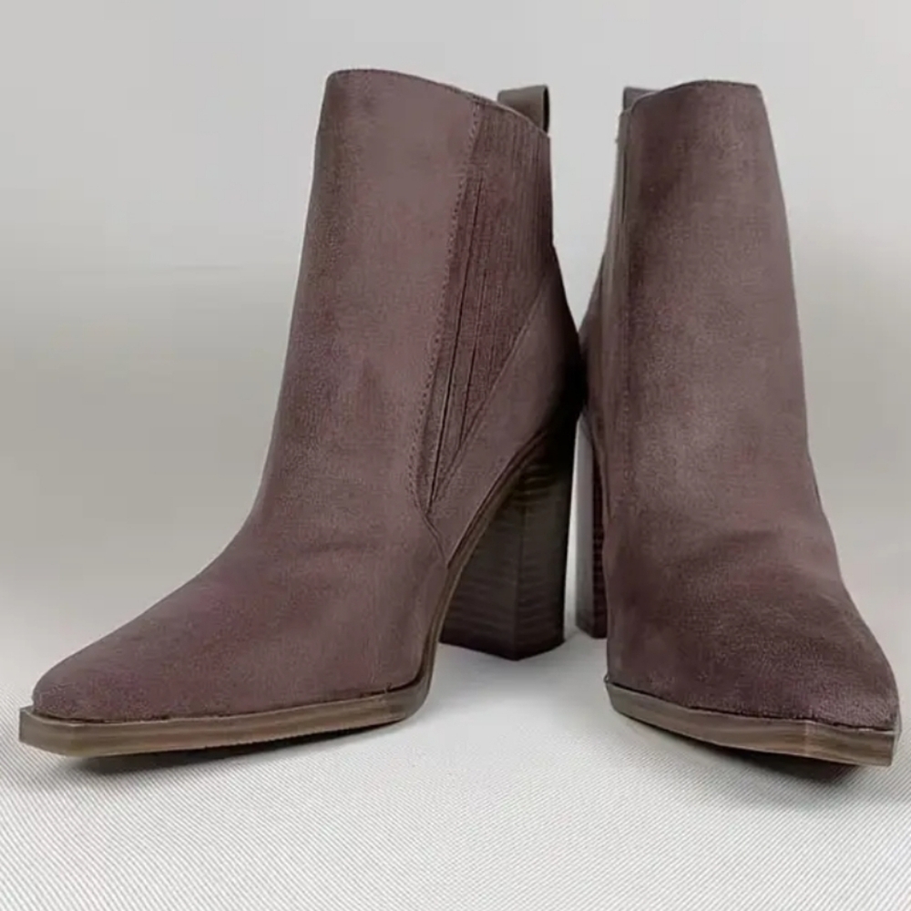 Elegant Suede Ankle Boots - Brown Sz 8.5 - Picture 3 of 3